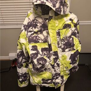 Men's Ski & Snowboard Jacket - Green and Black